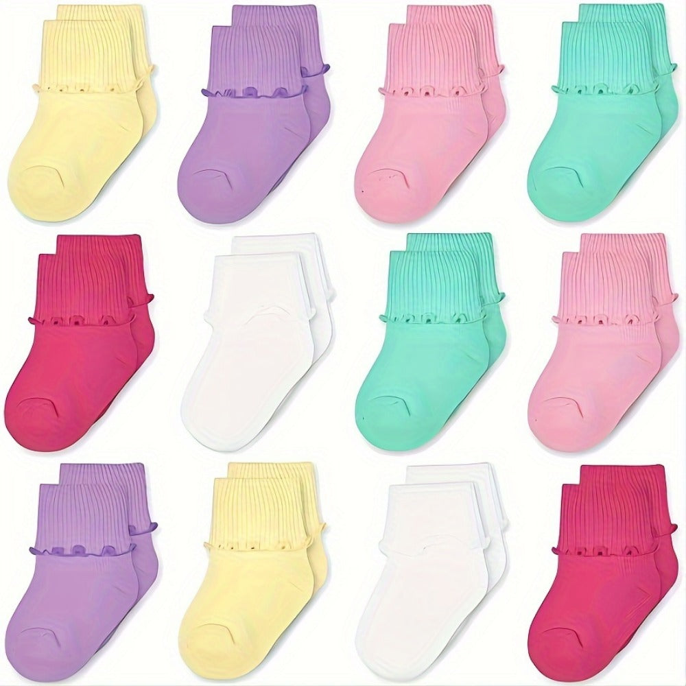 Girls' Lace Princess Socks - 12/24-Pair Options