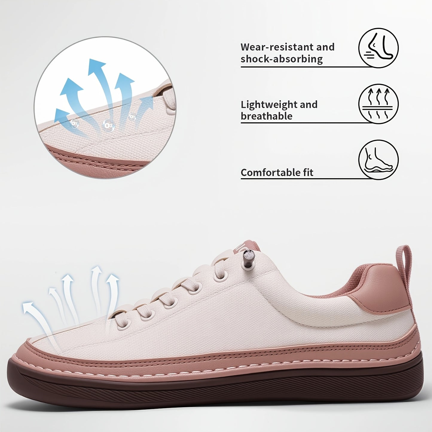 Women's Wide Top Minimalist Barefoot Sneakers - Featuring A Wide Toe Sole And Low Cut Lace Up Walking Shoes, Wide Last Shoes, Cushioning, Lightweight And Breathable, Suitable for Fitness, Yoga Steps, And Daily Work. Couple Shoes.damen Schuhe