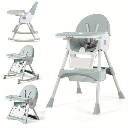 Convertible Baby High Chair - Compact Fold Adjustable