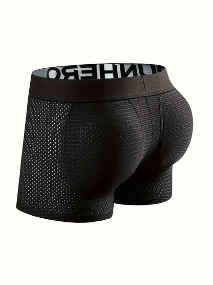 New Men'S Boxers Featuring Butt Pads, Made from Breathable Mesh, Designed for Comfort And Elasticity, Perfect for Lounging at for home