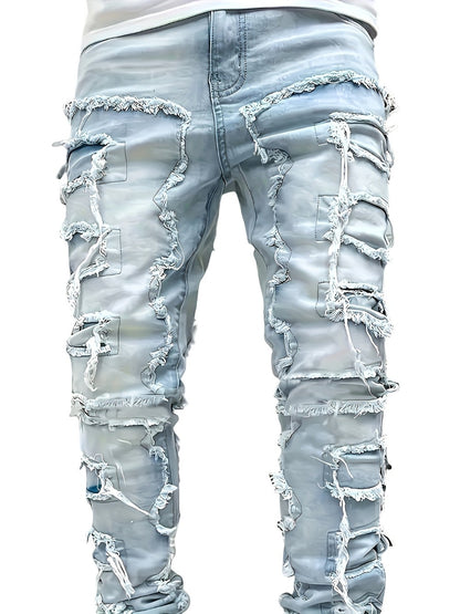Men's Slim Fit Jeans - Classic Wash Clean Finish Travel 519077