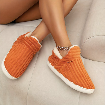 Women's winter non-slip slippers, plush warm and comfortable slippers for indoor and outdoor