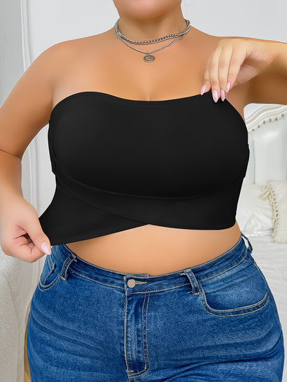 [Strapless Seamless Bra] Smooth Strapless Bra With Natural Light, Seamless And Invisible Side Clasps, Providing Uplift And Support