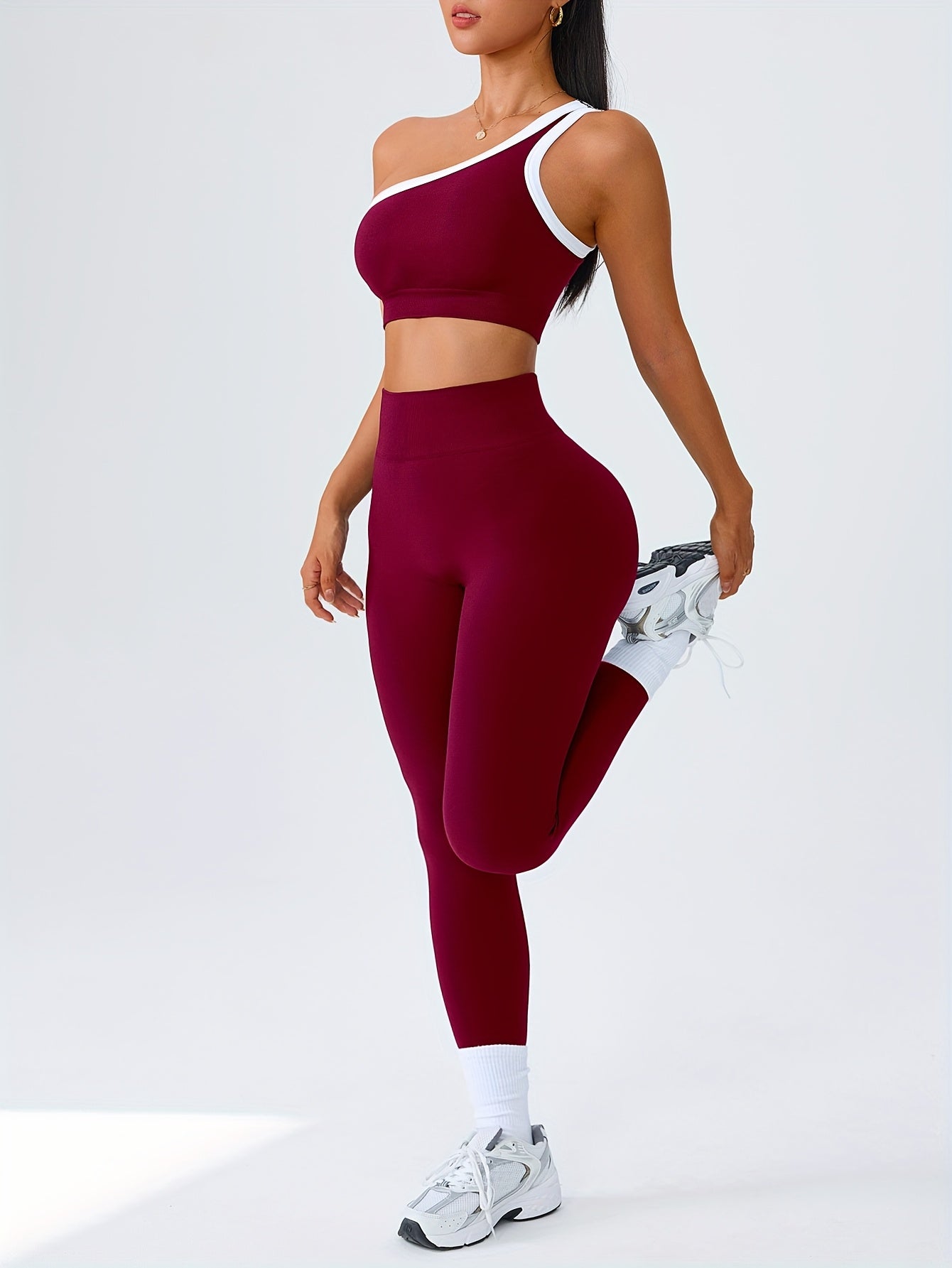Women's Navy Blue Color High-Waist Leggings - product view 30