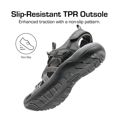 Women's Hiking Sandals Adventurous Summer Sports Shoes Outdoor Closed Toe Athletic Sport Sandals Comfortable Water Shoes Water-Friendly Beach Pool Vacation Fishing Boating Park Shoes