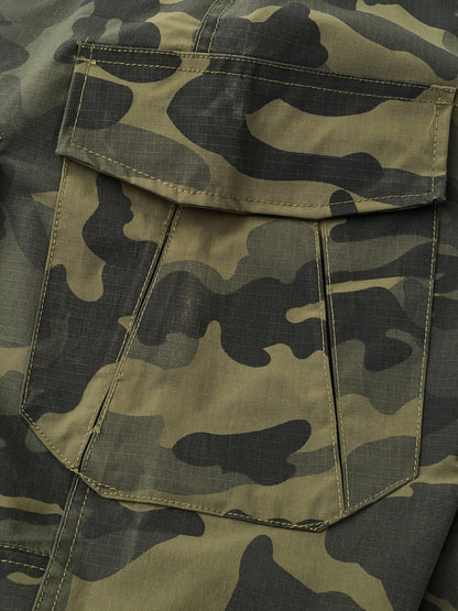 Men'S Heavy-Duty Tactical Cargo Pants - Camo Camouflage (Green/Brown/Beige) with Multi-Pocket Design, Belt Loops & Zippered Pouches - All-Season Outdoor Pants for, Hunting, (Plus Size Available, PLUS SIZE