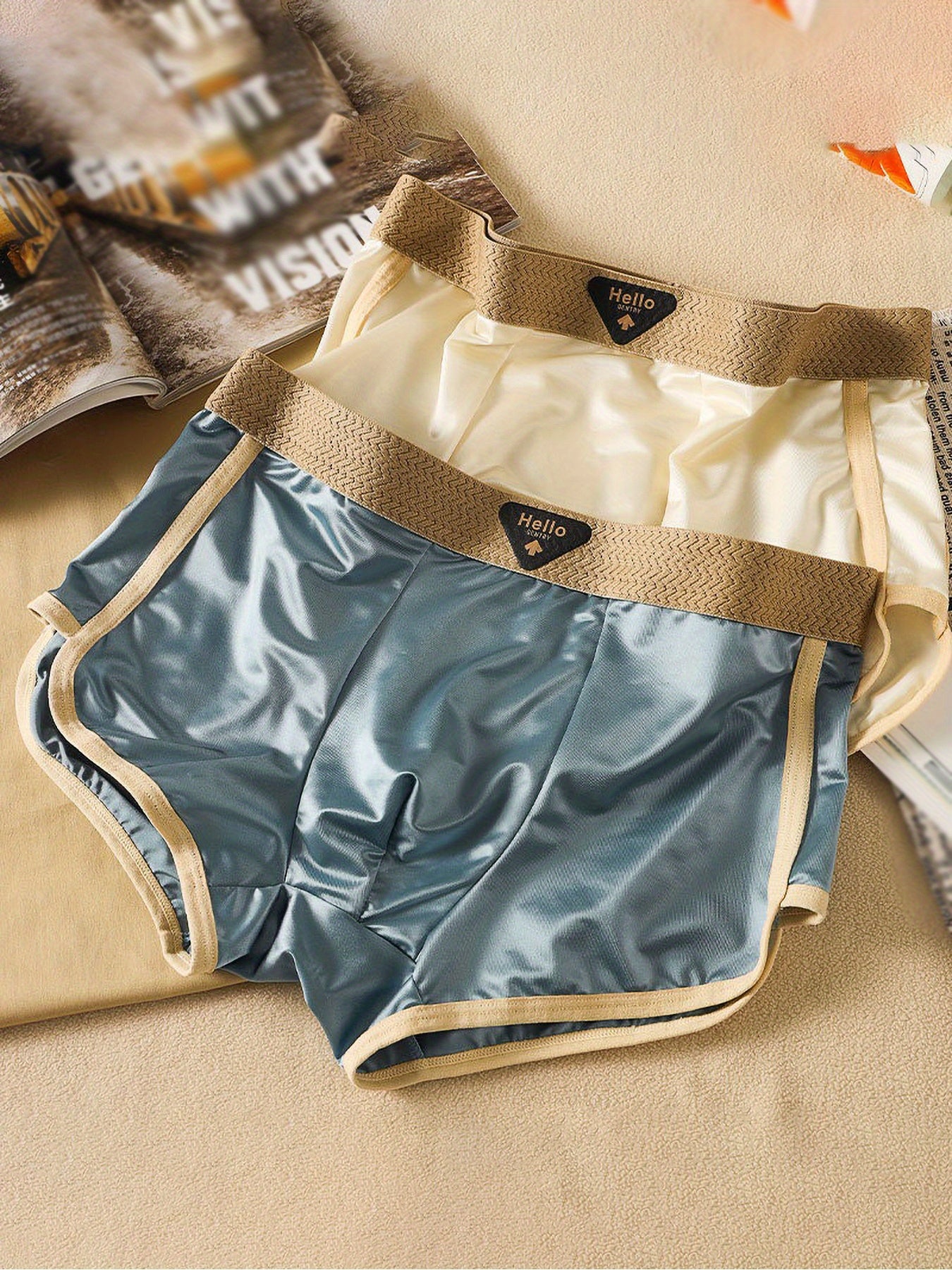 4pcs Men's Boxer Briefs- Ice Silky Cooling Underwear Breathable Quick-Dry Moisture-Wicking Boxer Shorts for Men Luxury Soft Comfort Underwear