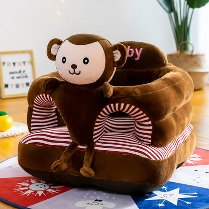 Toddler Floor Seat - Plush Cartoon Support Chair