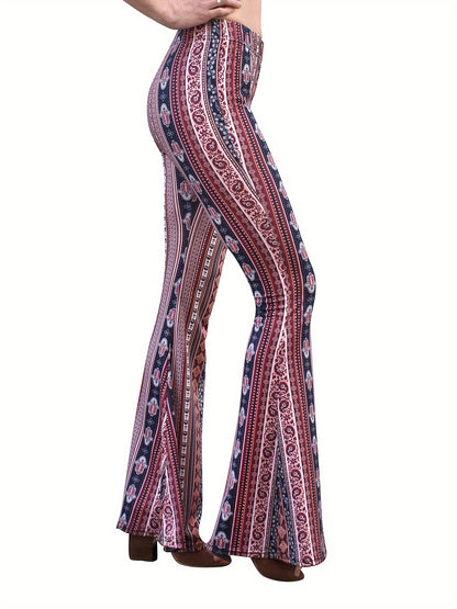 ZAFUL Women'S High-Waisted Cut-Out Trousers Ladder Bootcut Textured Flare Trousers Wide-Leg Evening Pants