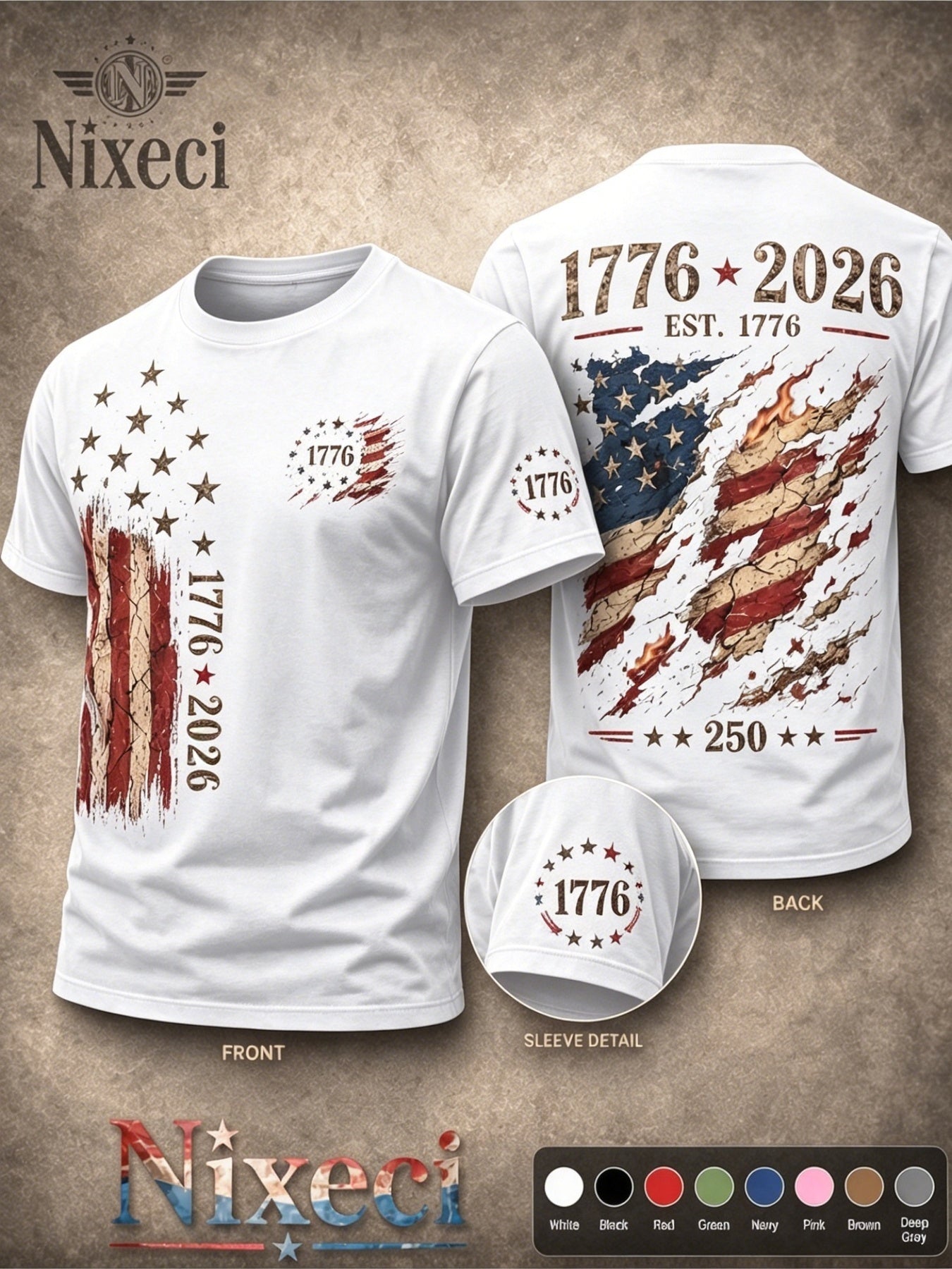 Navy Color Short-Sleeve T-Shirt - product view 5