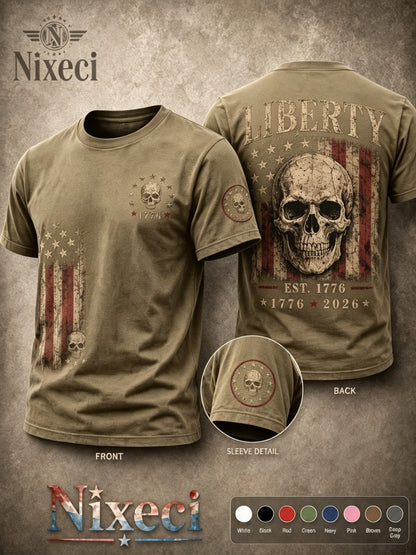 Grey Cotton Printed T-Shirt - product view 2