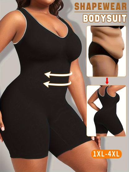 Women's Plus-size Seamless Body Shaper, with Wide Shoulder Straps, Abdominal Control, Lift And Hip Lift, Tummy Tucking And Hip Lifting, Suitable for S And Daily Wear
