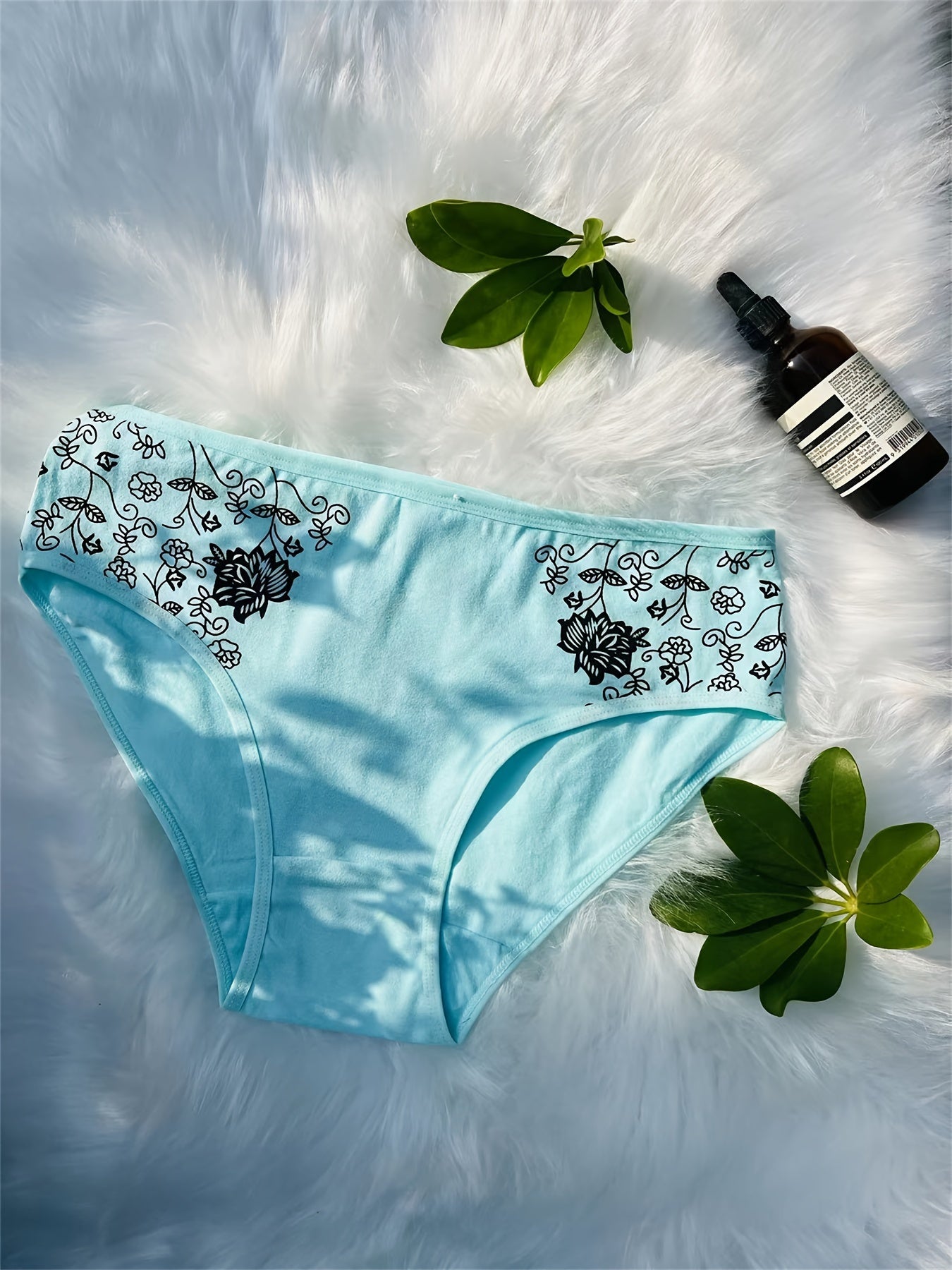 12pcs Set of Mid-Rise Pure Printed Women's Shapewear Panties, Breathable, Sexy, and Comfortable (Random Delivery)