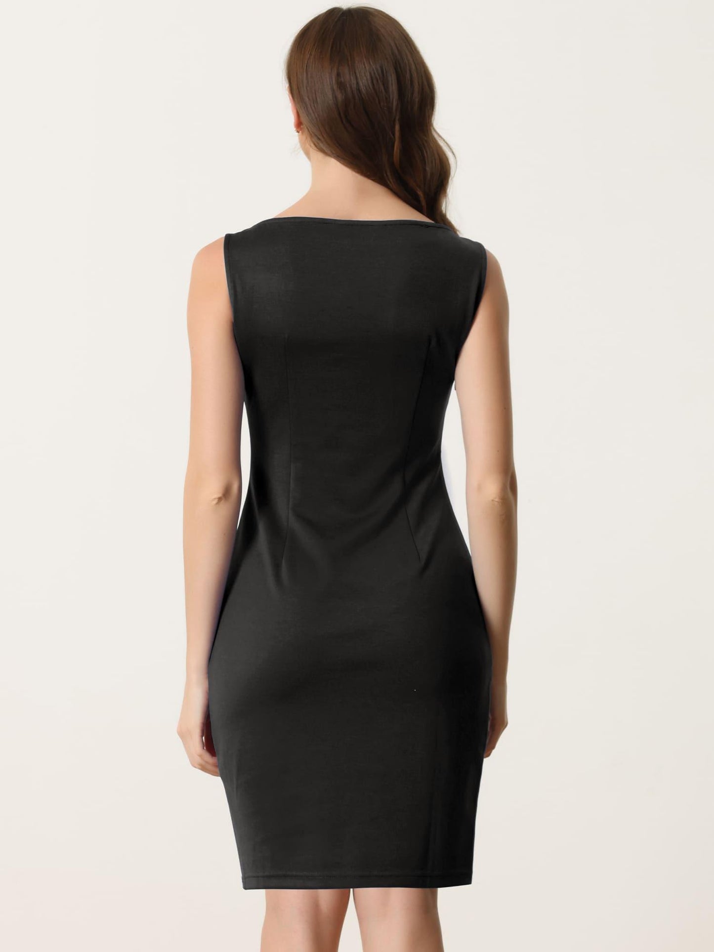 Women's Black Lace Sleeveless Dress - product view 13
