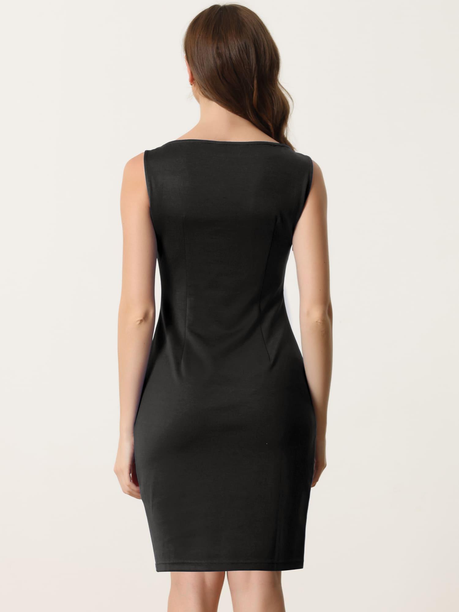 Women's Black Lace Sleeveless Dress - product view 13