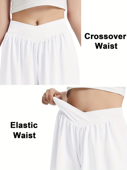 [2-In-1 Style Shorts] Set of 3 EXARUS Girls' Cross Shorts with Butterfly Design for Cheer And Dance, 2-In-1 Style with Pocket, Suitable for Ages 6 to 14 for Sports And Running