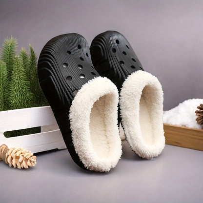 New Winter Couples' Casual Fashion Warm Thick-Sole Slippers - Indoor & Outdoor Use, Women's Style Included, Women Shoes