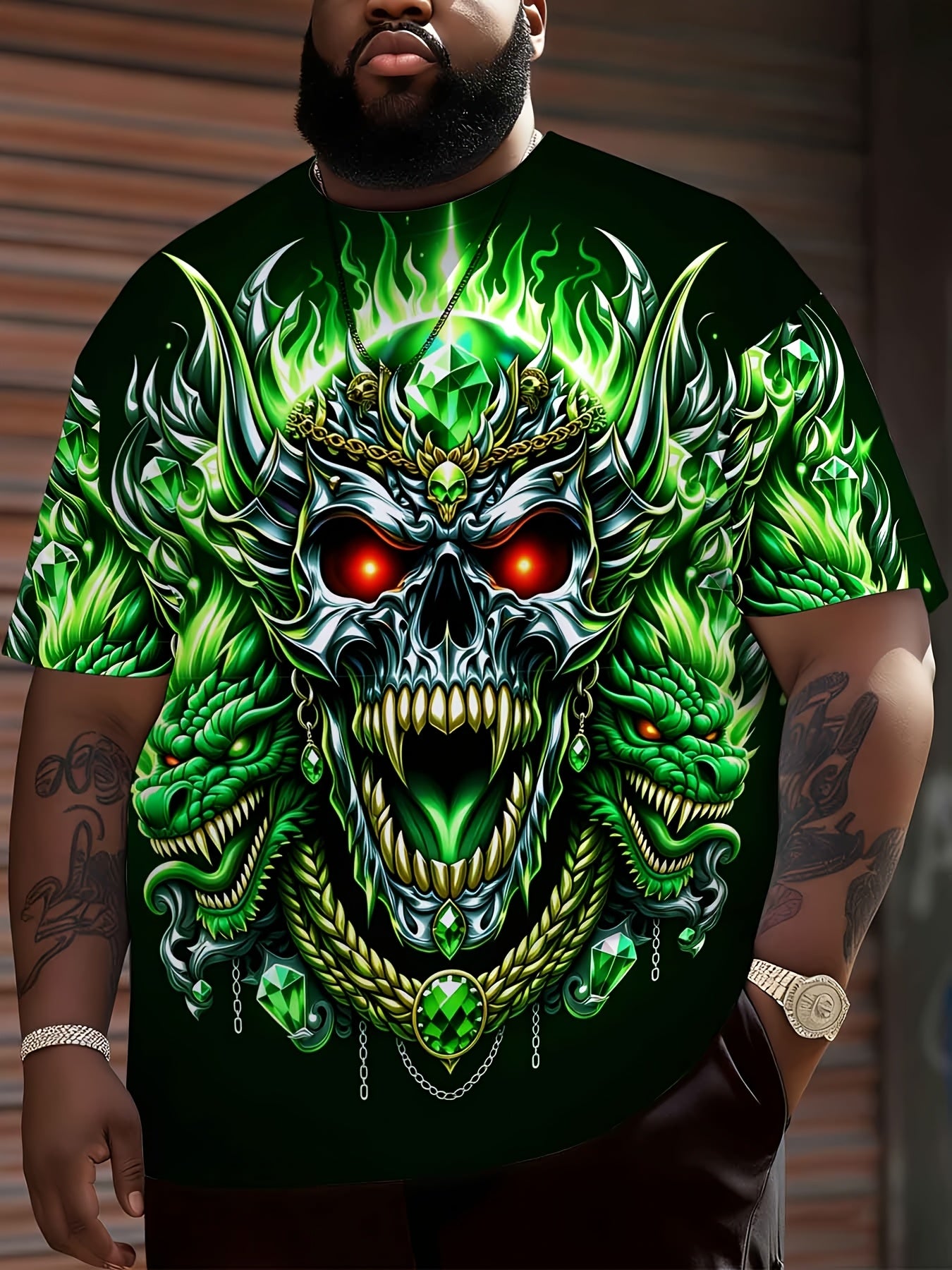 Men's Multicolor Printed Graphic T-Shirt - product view 8