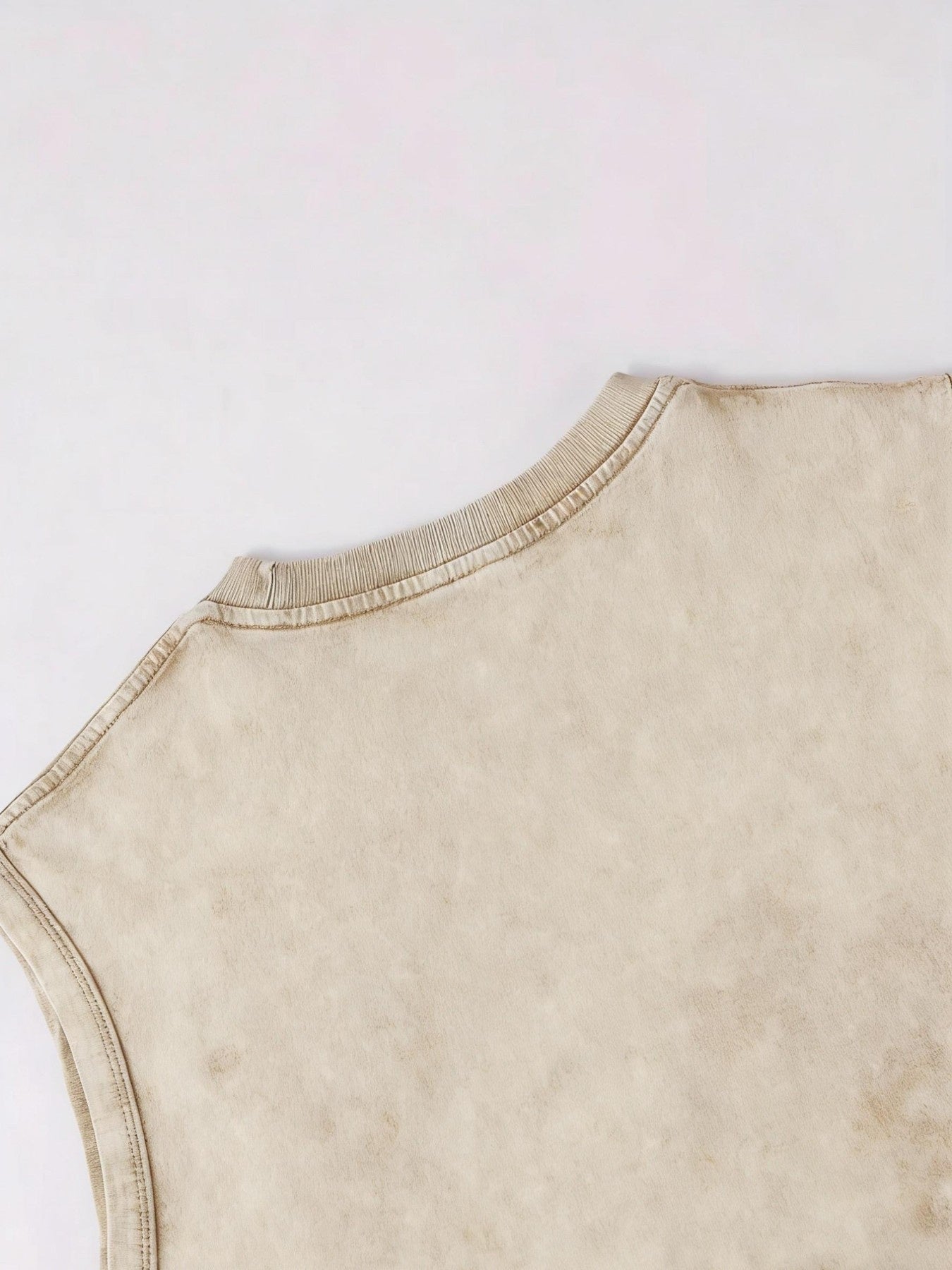 Black Cotton Printed Sleeveless T-Shirt - product view 14