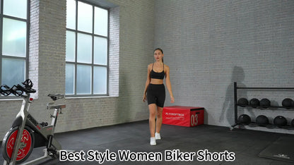 4 Pack 6"High Waisted Shorts for Women, Super Soft No See Through Workout Yoga Athletic Shorts Running