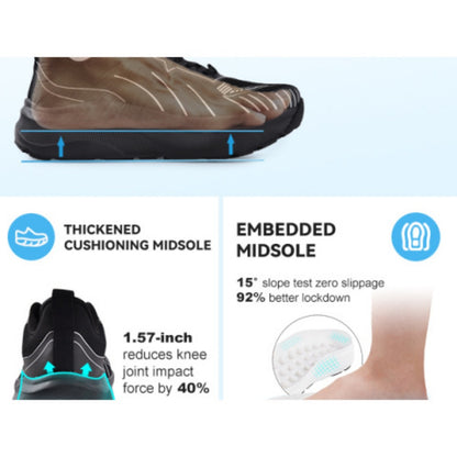 Men's Running Shoes - Cushioned Support & Wide Toe Comfort