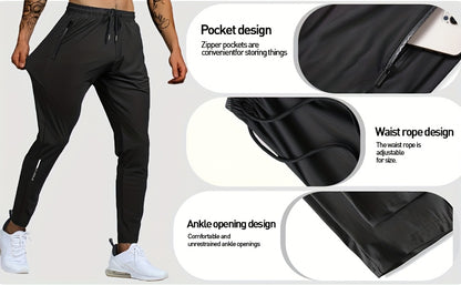 Men's Sports Running Gym Workout Pants Lightweight Quick Dry Hiking Pants