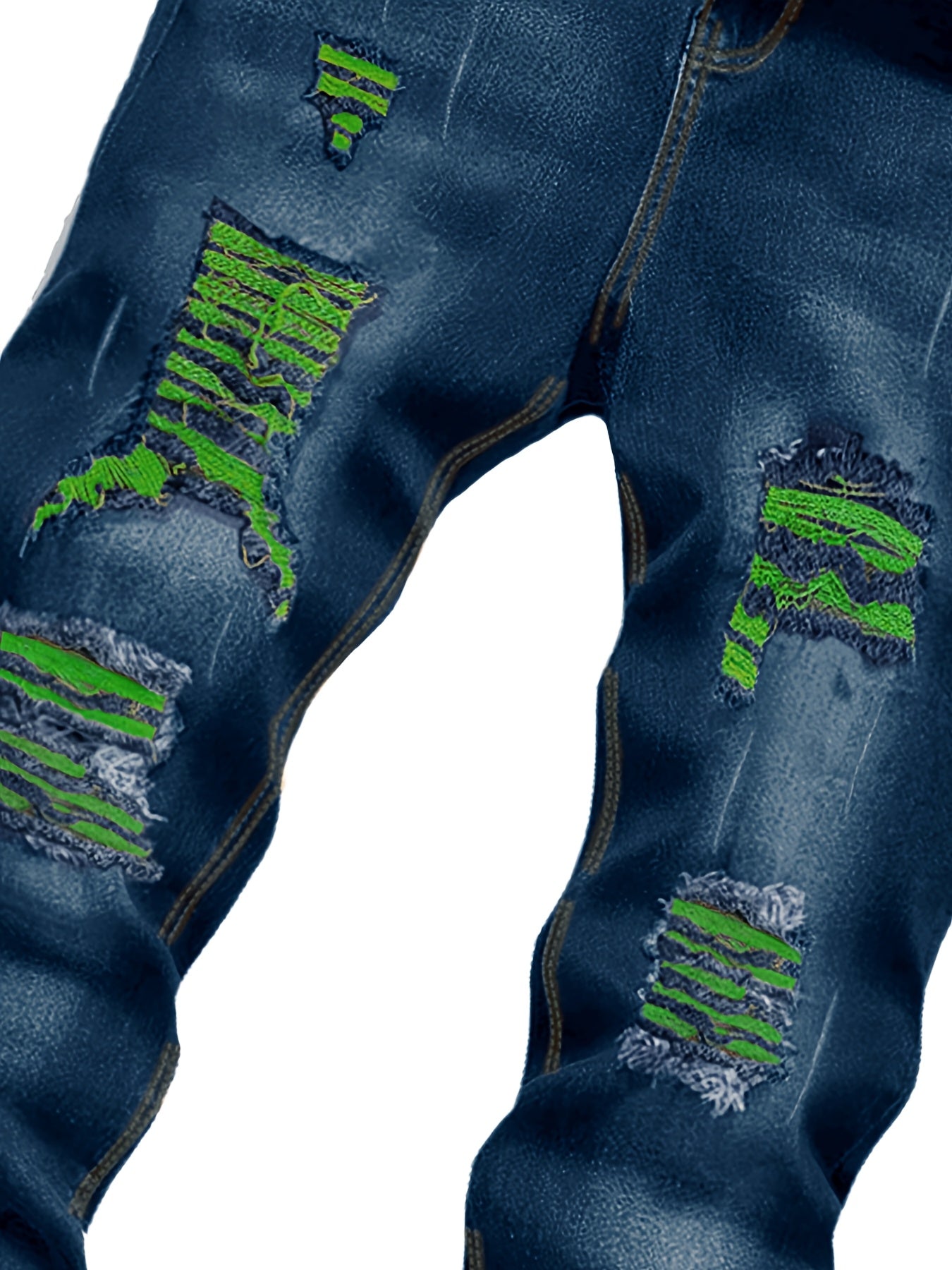 New Spring Style Two-Pack Men'S Jeans: Trendy Ripped Jeans, Black Retro Colorful Casual Pants, Perfect Valentine'S Day Gift