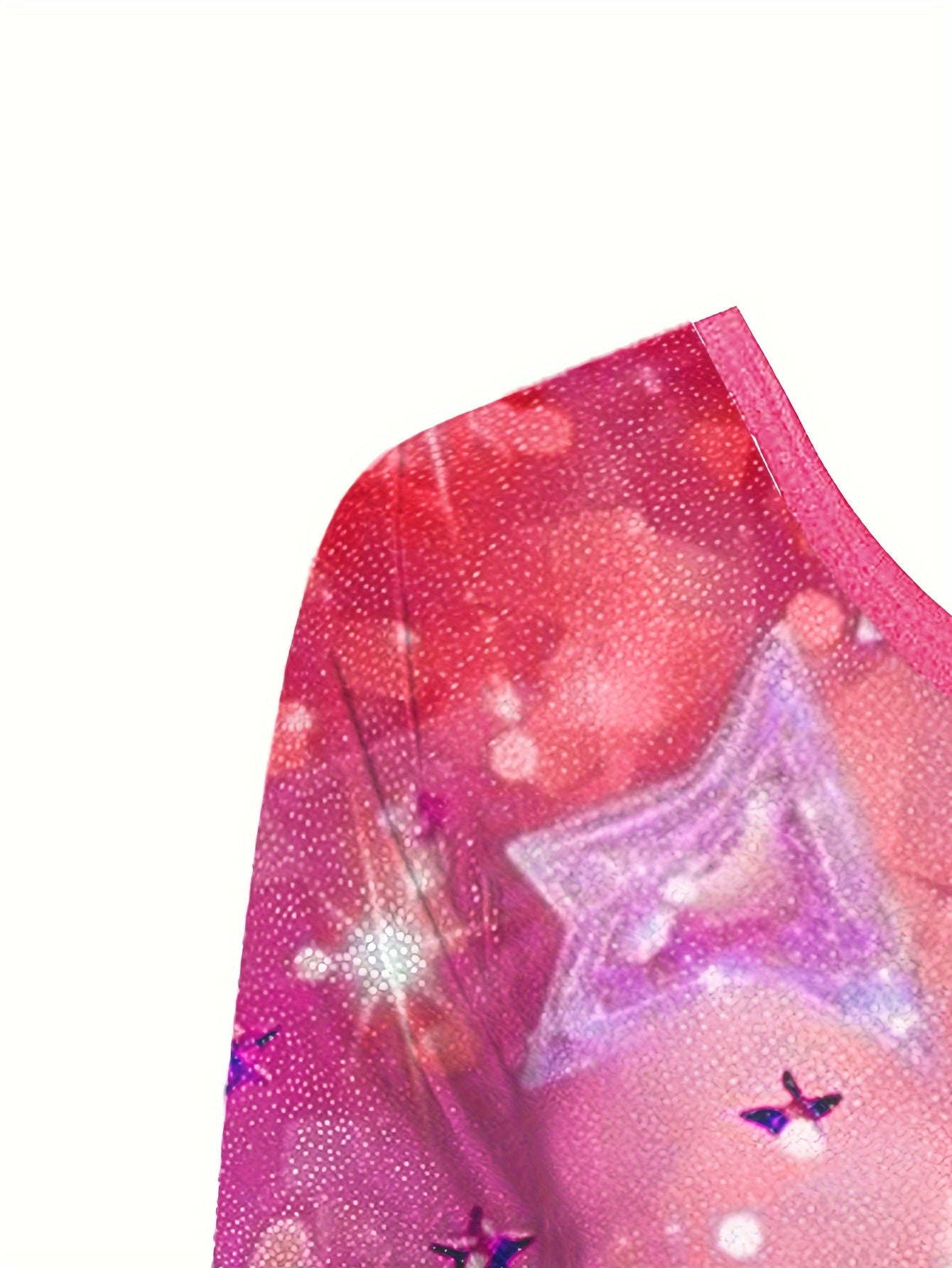 Girls' 3pcs Gymnastics Leotard Set with Stars Pattern, Long Sleeve Bodysuit & Matching Shorts - Includes Hairband, Stretchy & Breathable Fabric for Dance Training, Perfect for Outdoor, All Seasons, Gift for Back-to-School Season, Beach Essentials