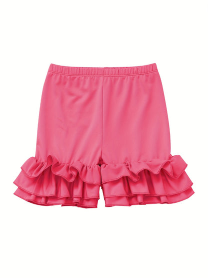 Girls' Solid Color Shorts - Summer 9189