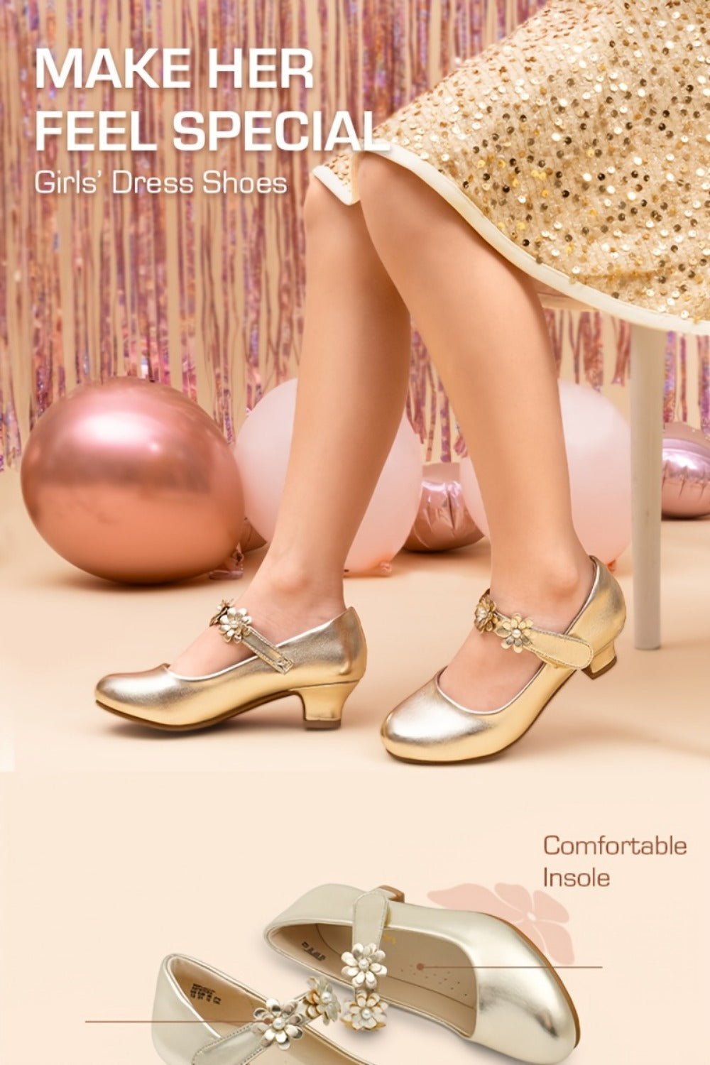 Girls Dress Shoes - Cushioned Comfort 458853