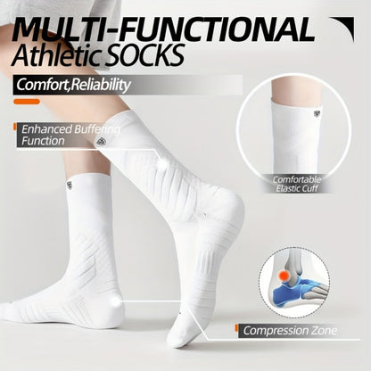Men's Athletic Compression Socks - 5-Pair Pack