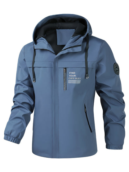 Men'S Sturdy Alpine Jacket - Premium Wind-Resistant Mountaineering Coat Featuring a Hood And Zippered Pockets - White Outdoor Skiing, Hiking, Snowboarding Windproof Parka - Washable Winter Jacket, Adventure Gear, Long-Lasting Quality