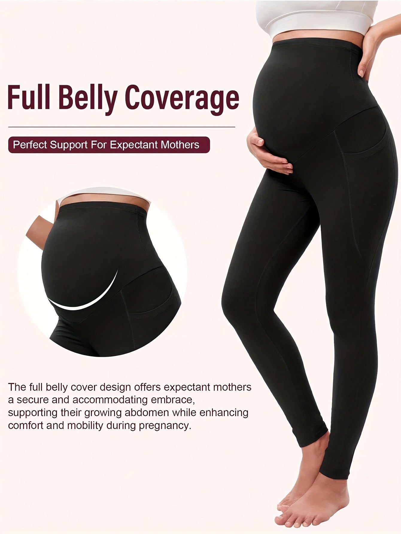 Women's Mixed colors Polyester High-Waist Leggings - product view 3