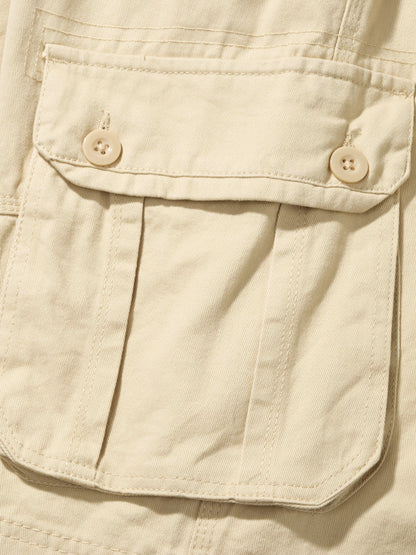 Men'S Pure Washed Outdoor Multi-Pocket Tooling Shorts Suitable for Daily Hunting, Fishing, Mountaineering, Camping And Other Outdoor Leisure Activities