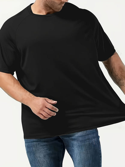 5pcs Oversized Men'S SOLID Short Sleeved for Sports T-Shirt, Casual And Fashionable T-Shirt, Suitable for All Seasons, Breathable And Quick Drying T-Shirt, Summer Clothing T-Shirt, Suitable for Sports, Fitness, Running, Basketball, Mountaineering
