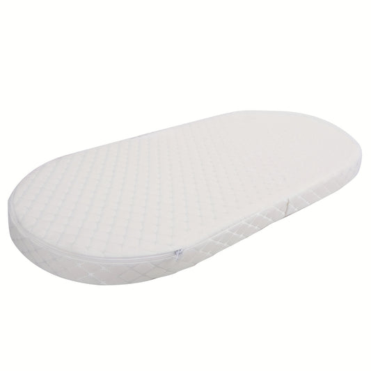 Crib Mattress - Waterproof Breathable Oval-Shaped Bassinet – main product image