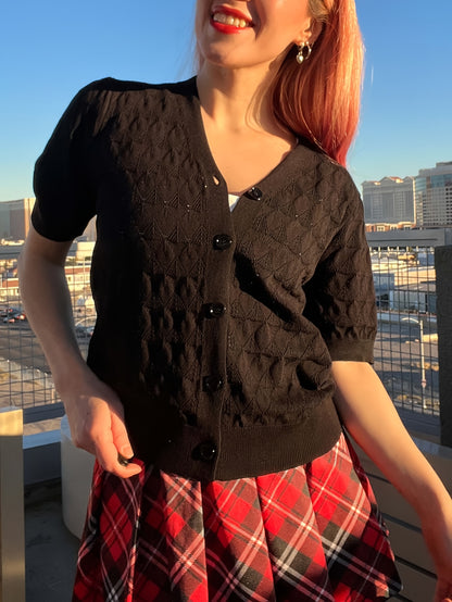 Lightweight Crocheted Short Cardigan for Women Featuring Puff Sleeves; a Breathable, Comfy, And Versatile Top Ideal for Spring And Summer