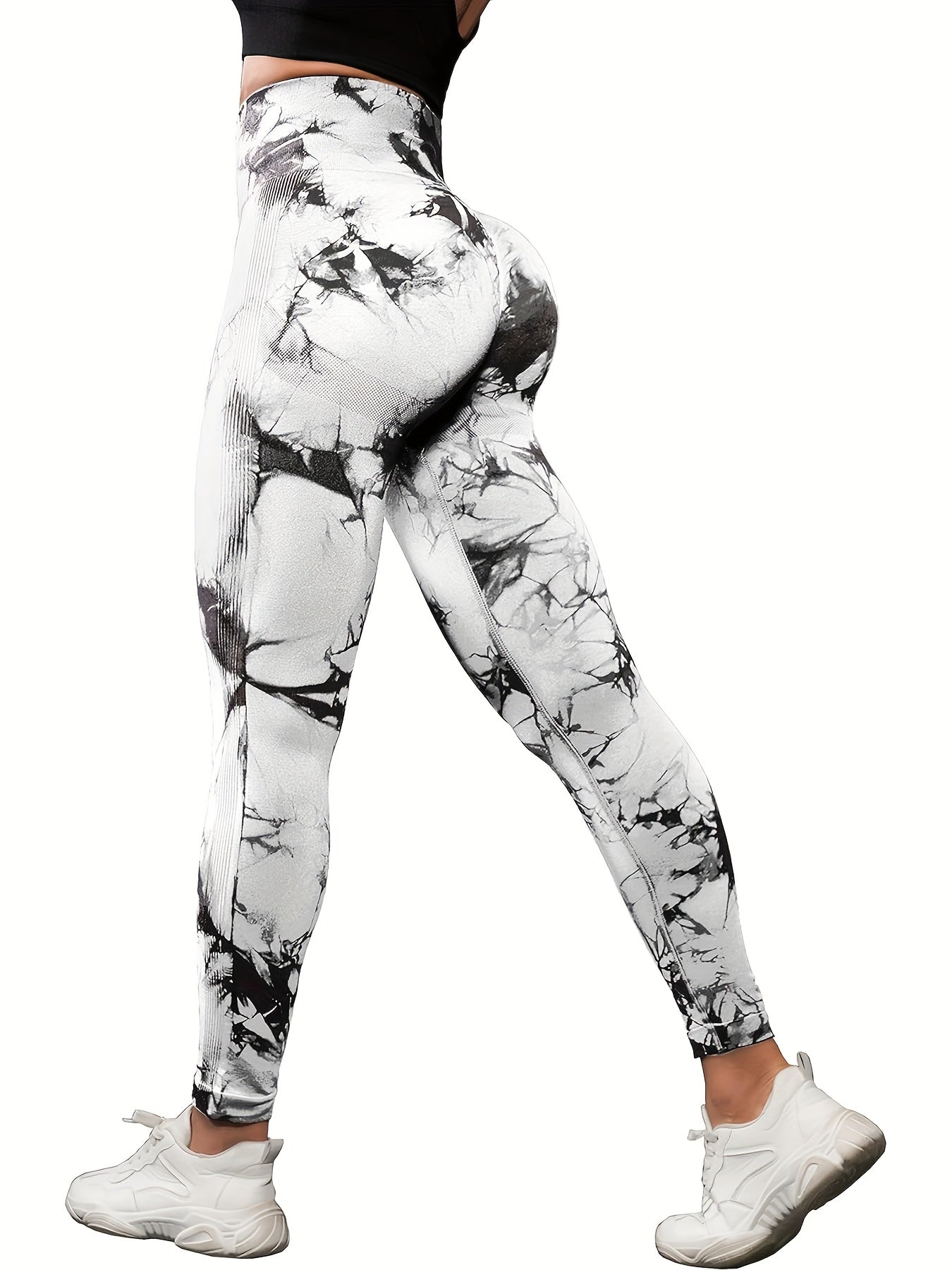 3-Pack Tie-Dye Seamless High Waistband Sweat Pants