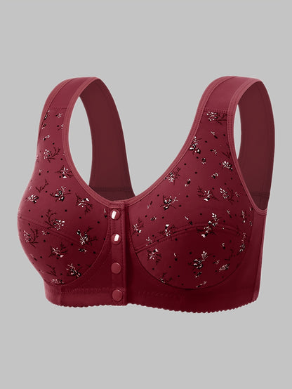 8-Pc Front-Closure Tank Top-Style Printed Comfortable And Breathable Women'S Underwear: Wire-Free, Stretch, Elegant, Sporty, Moisture-Wicking Bras for Moms And Mature Women (0XL-7XL)