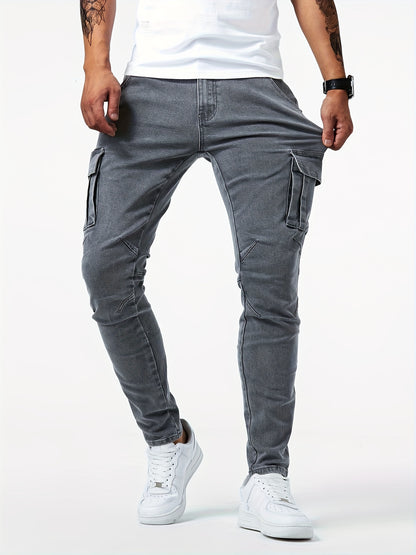 Classic Men'S Work Pants with Multiple Pockets And a Slim Fit