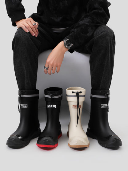 Short Shoes, Outdoor Unisex Large Size Non-Slip Rain Boots, with Adjustable Drawstring Opening, Suitable for Rainy Day Outings, Hiking, Fishing, Work, And Construction Sites