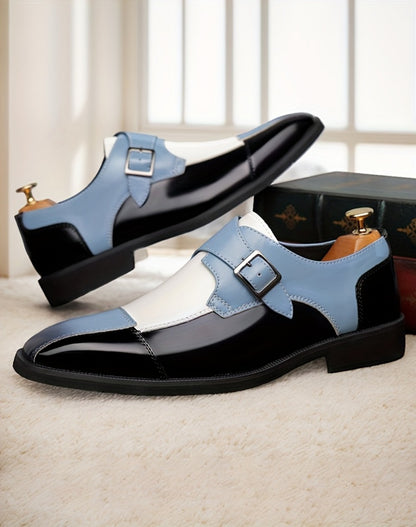 Men's Loafers & Slip-Ons - Color Blocked & Metal Buckle 120933