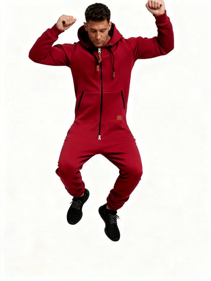 Men's Hooded Coveralls - Full-Zip One-Piece Design Style 4757