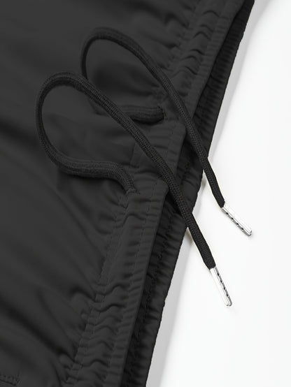 Men's Quick Dry Multi-Pocket Zipper Shorts, Elastic Waist Drawstring, Lightweight Breathable Fabric, Casual Sports Workout Running Hiking Shorts, Summer Outdoor Cargo Shorts for Men with Secure Zippered Pockets