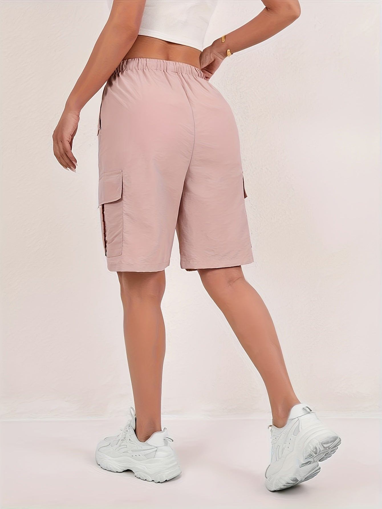 3pcs - American Retro Women's Shorts - Casual Beach Pants - Fitted Straight And Wide-leg Shorts for Women, with Adjustable Drawstring Waistband And Machine-washable Fabric, Perfect for Summer Casual Wear
