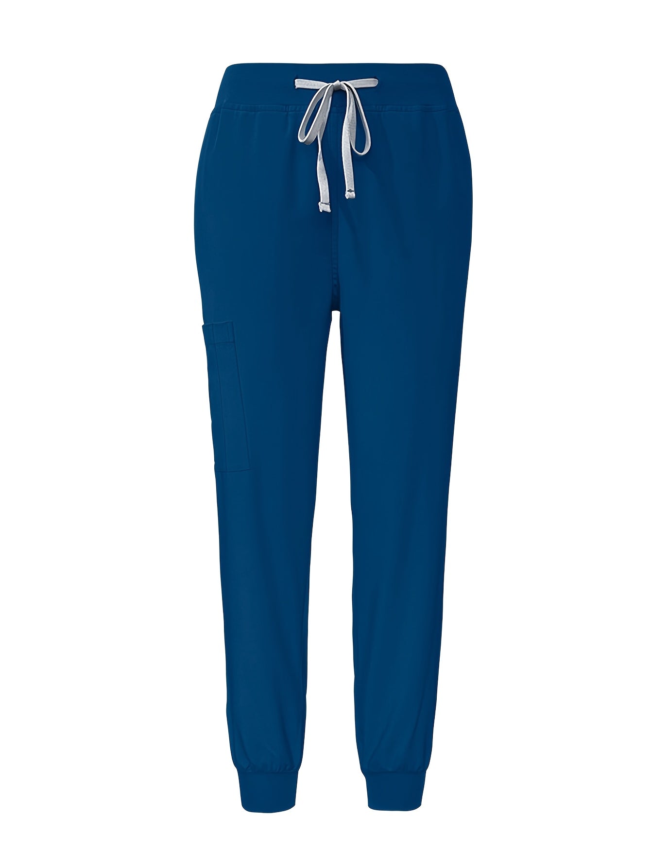 [2pcs Scrub Suit Set] Ships From The United States] 2pcs Set Scrub Suit Set for Women Modern V-neck Top T-shirt & Tapered Leg Jogger Pants with Drawstring Nursing Uniforms Set Suitable for Pet Hospitals, Dental Clinics, Nursing Work, Etc