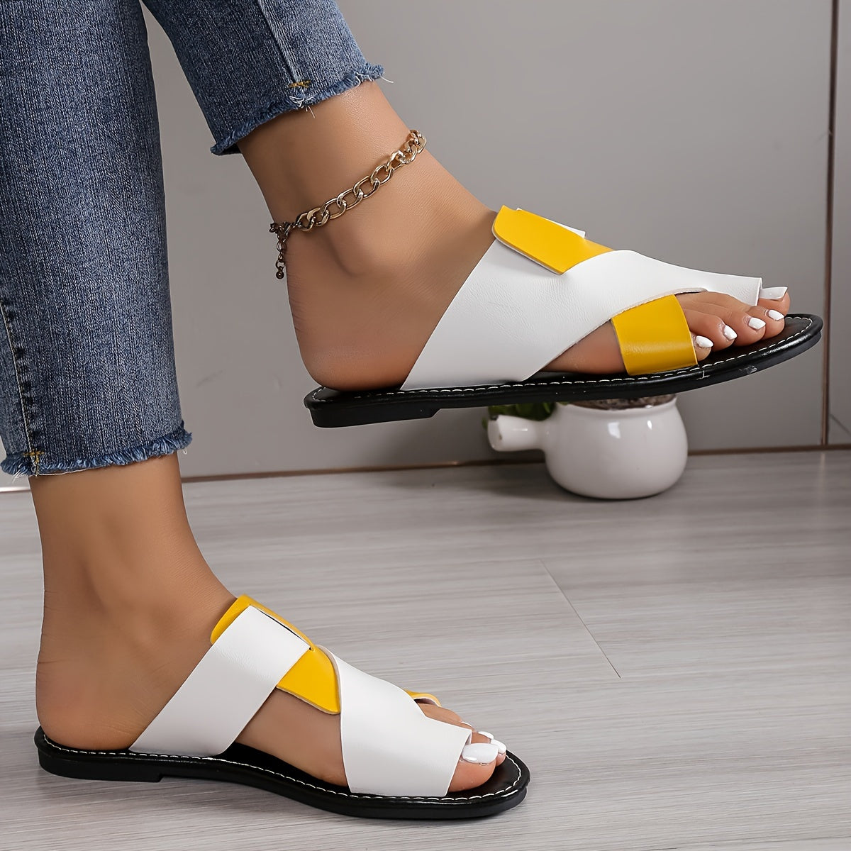Women's Flat Sandals, Soft And Comfortable, Breathable Slip-Resistant Beach And Casual Wear
