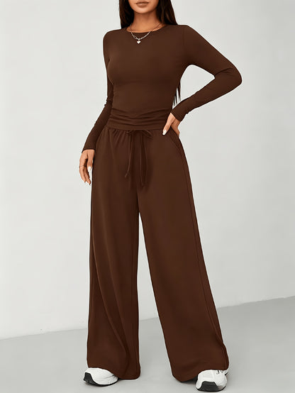 2026 [Elegant Direction]Relaxed And Sophisticated Fashion Casual Outfit, Pants + Fitted Long Sleeves