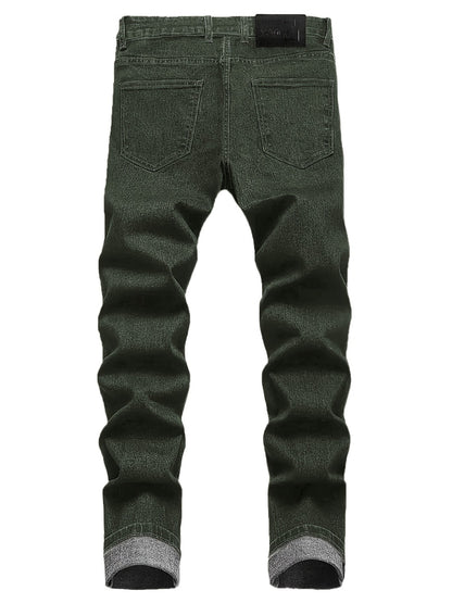 Men's Slim Fit Jeans - Classic Wash Clean Finish Streetwear 742885