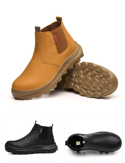Men'S Work Shoes, All-Season Labor Shoes, Work Boots, Comfortable Fabric Insoles, Casual Outdoor Sneakers, Construction Boots